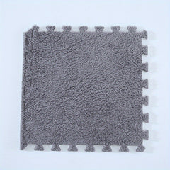 10pcs Plush Puzzle Foam Floor Mat Square Area Rug 12'X12'