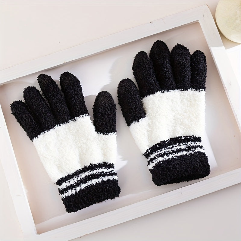 Knitted Touch Screen Gloves Winter Warm Thickened