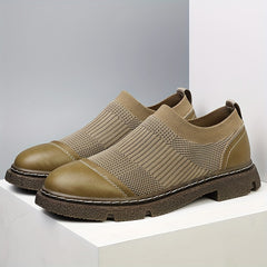 Men's Knitted Slip On Casual Shoes Wear resistant Non Slip Sneakers