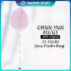 Carbon Fiber Badminton Racket & Bag Set, 9.98-14.51KG, Offensive Player Gift