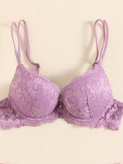 Lace Mesh Everyday Bra Double Strap Push Up Intimates