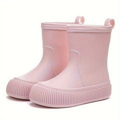 Solid Rain Boots Casual Short Boots Women's Waterproof Rain Boots