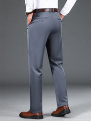 Men's Solid Dress Pants Formal Business Trousers Spring Summer Wedding