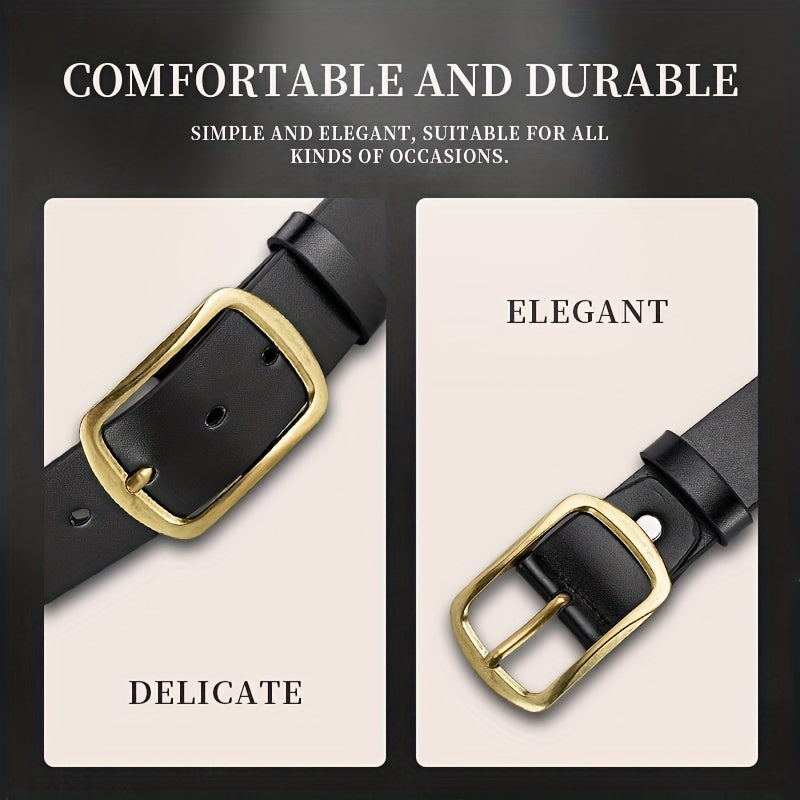 Men's Casual Buckle Belt PU Leather Unisex Decorative Accessories