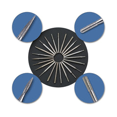 Diamond Grinding Head Set Carving Burr Rotary Bit for Rotary Tool Shank