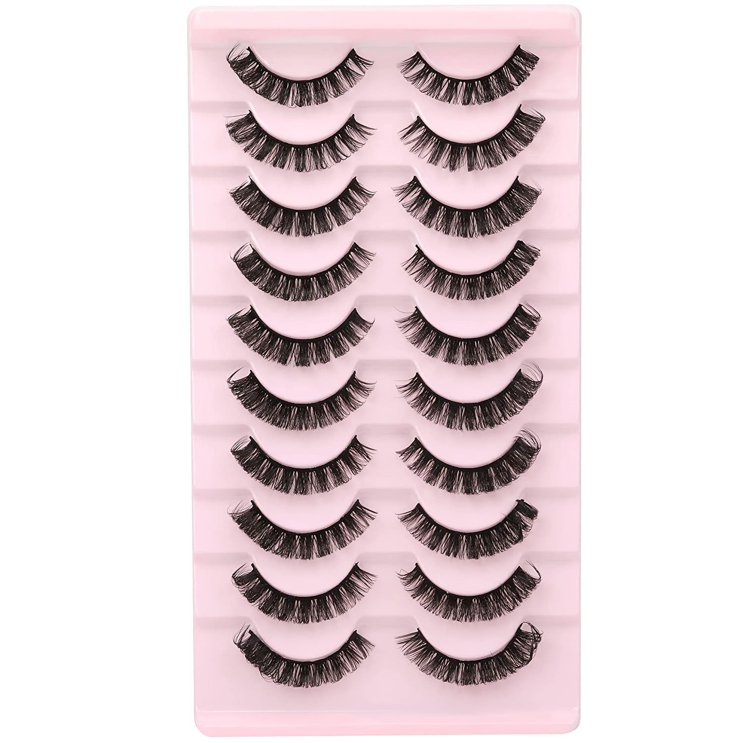 Fluffy 3D Curly Volume False Eyelashes Natural Look Long Thick Lashes