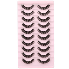 Fluffy 3D Curly Volume False Eyelashes Natural Look Long Thick Lashes