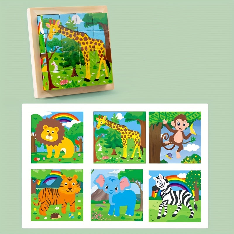 Wooden Block Puzzles for Kids - Montessori Learning Games