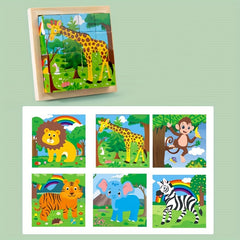Wooden Block Puzzles for Kids - Montessori Learning Games