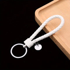10pcs Leather Rope Keychain Car Pendant Keyring Accessories