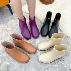 Women's Waterproof Anti-Slip Rain Boots Lightweight Rubber Work Boots