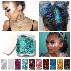 10 Colors Diamond Monochromatic Sequin Liquid Eyeshadow Gel