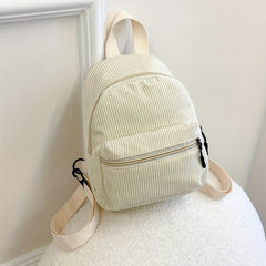Kids Corduroy Backpack Large Capacity Lightweight Schoolbag