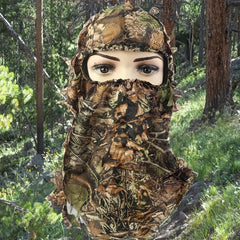 Leafy Camo Ghillie Face Cover 3D Hat Halloween Costume