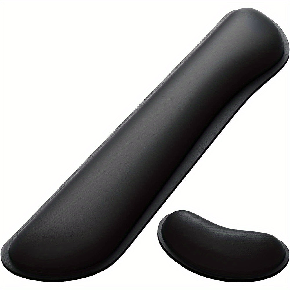 Cleanable PU Leather Keyboard Wrist Rest Pad Memory Foam Support