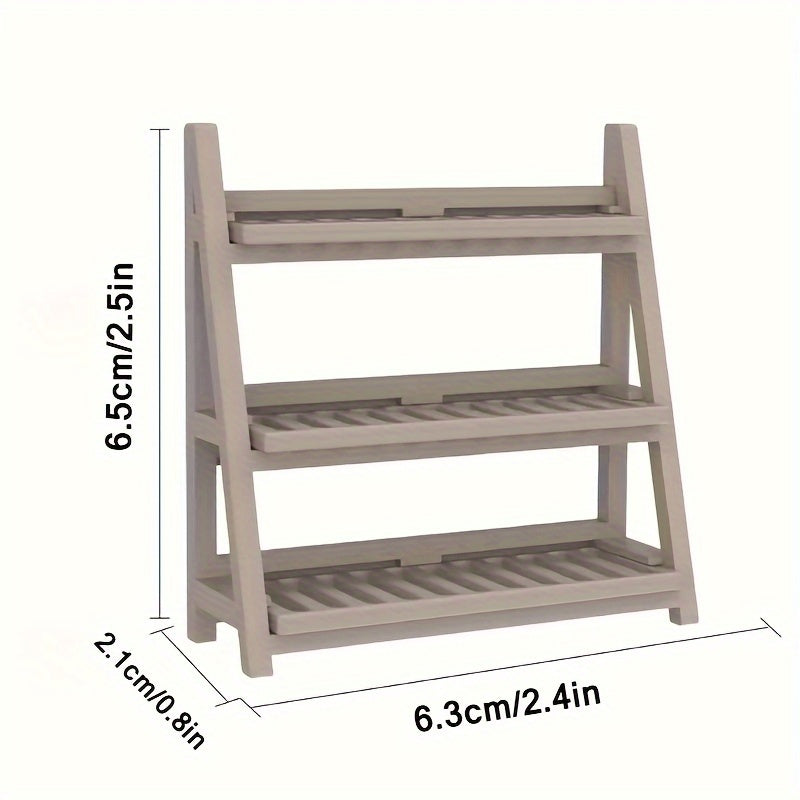 1pc Tier Storage Shelf Accessory for Dollhouse DIY Living Room Decor