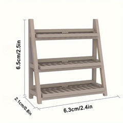 1pc Tier Storage Shelf Accessory for Dollhouse DIY Living Room Decor