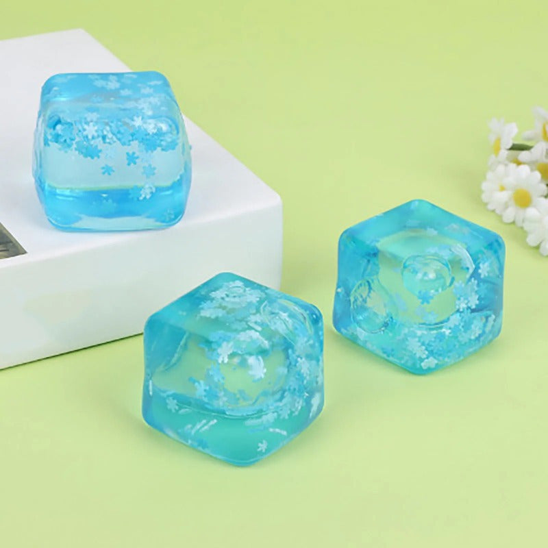 Slow Rebound Maltose Sensory Toy Frosted Snowflake & Ice Crystal TPR Squishy Han