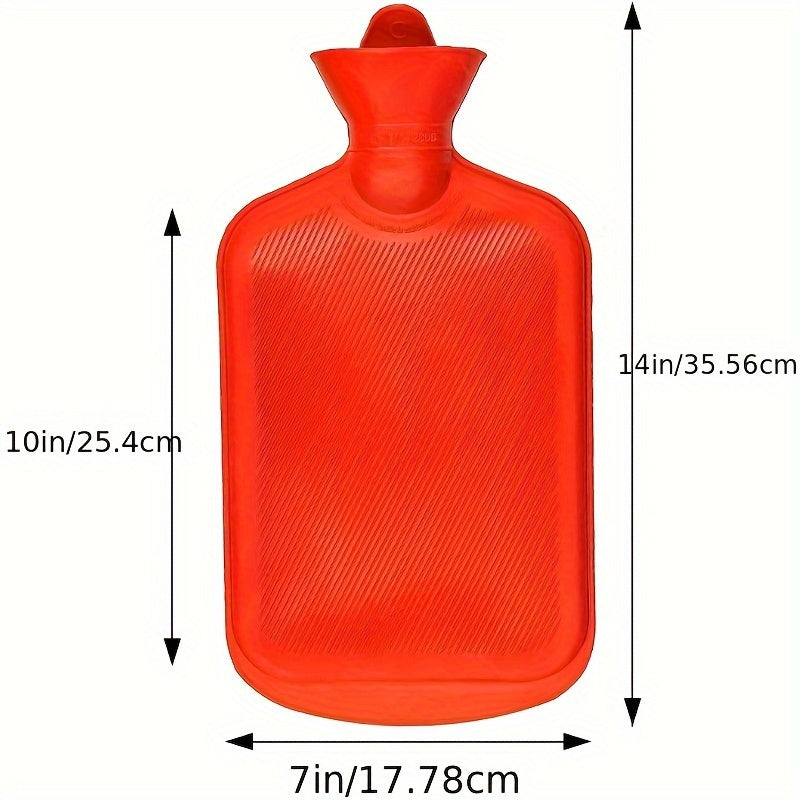 2pcs Natural Rubber BPA Hot Water Bottles Durable Hot Water Bag for Thermal