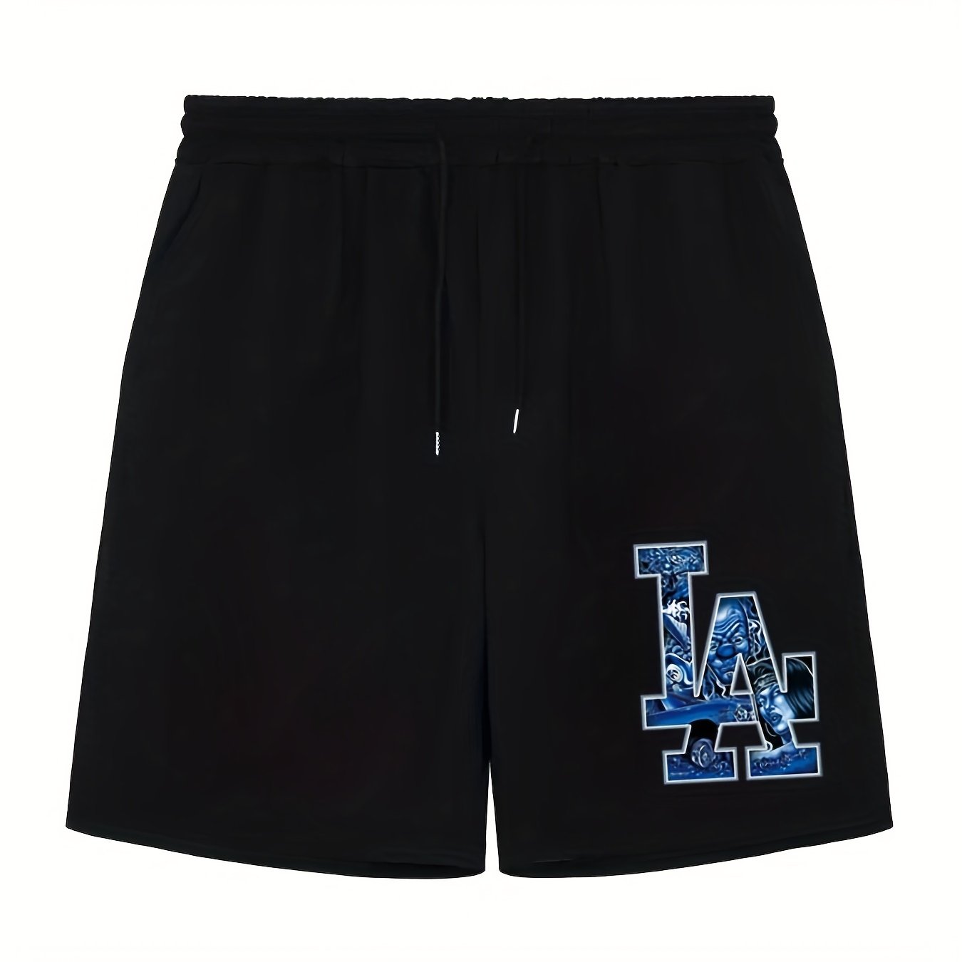 Men's LA Graphic Drawstring Shorts for Summer