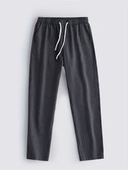 Loose Fit Striped Sweatpants Men's Drawstring Casual Pants