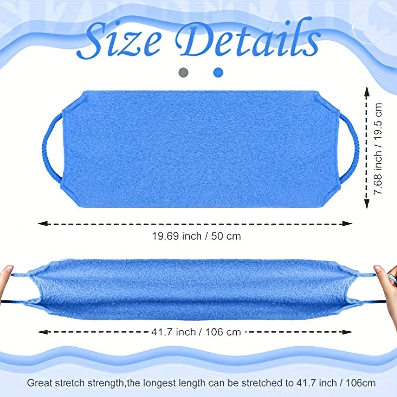 Exfoliating Back Scrubber Towel with Handles for Shower