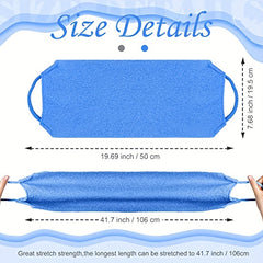 Exfoliating Back Scrubber Towel with Handles for Shower