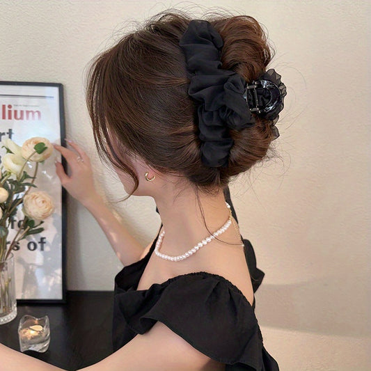 Mesh Hair Claw Headwear Women Large Hair Clip