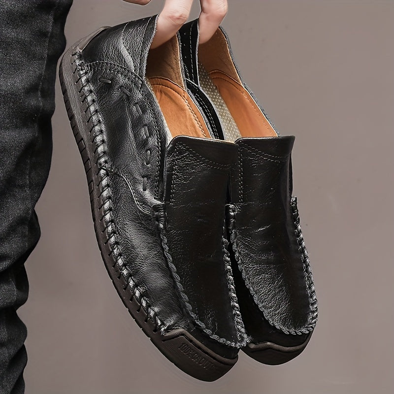 Men's Comfy Stitch Loafer Shoes Soft Sole Anti-skid Flat Shoes