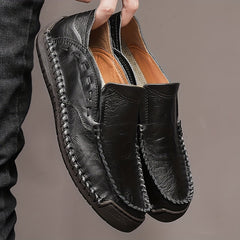 Men's Comfy Stitch Loafer Shoes Soft Sole Anti-skid Flat Shoes