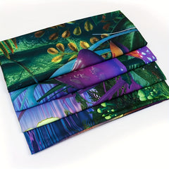 Blacklight Fantasy Forest Moon Tapestry UV Reactive Butterfly Space Wall Hanging