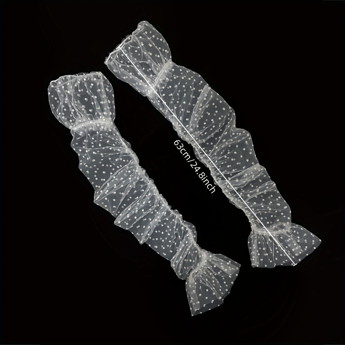 Polka Dotted Long Gloves for Wedding