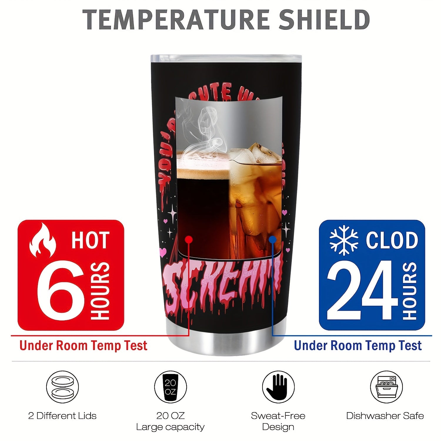 Halloween Stainless Steel Tumbler 20oz Vacuum Insulated Travel Mug