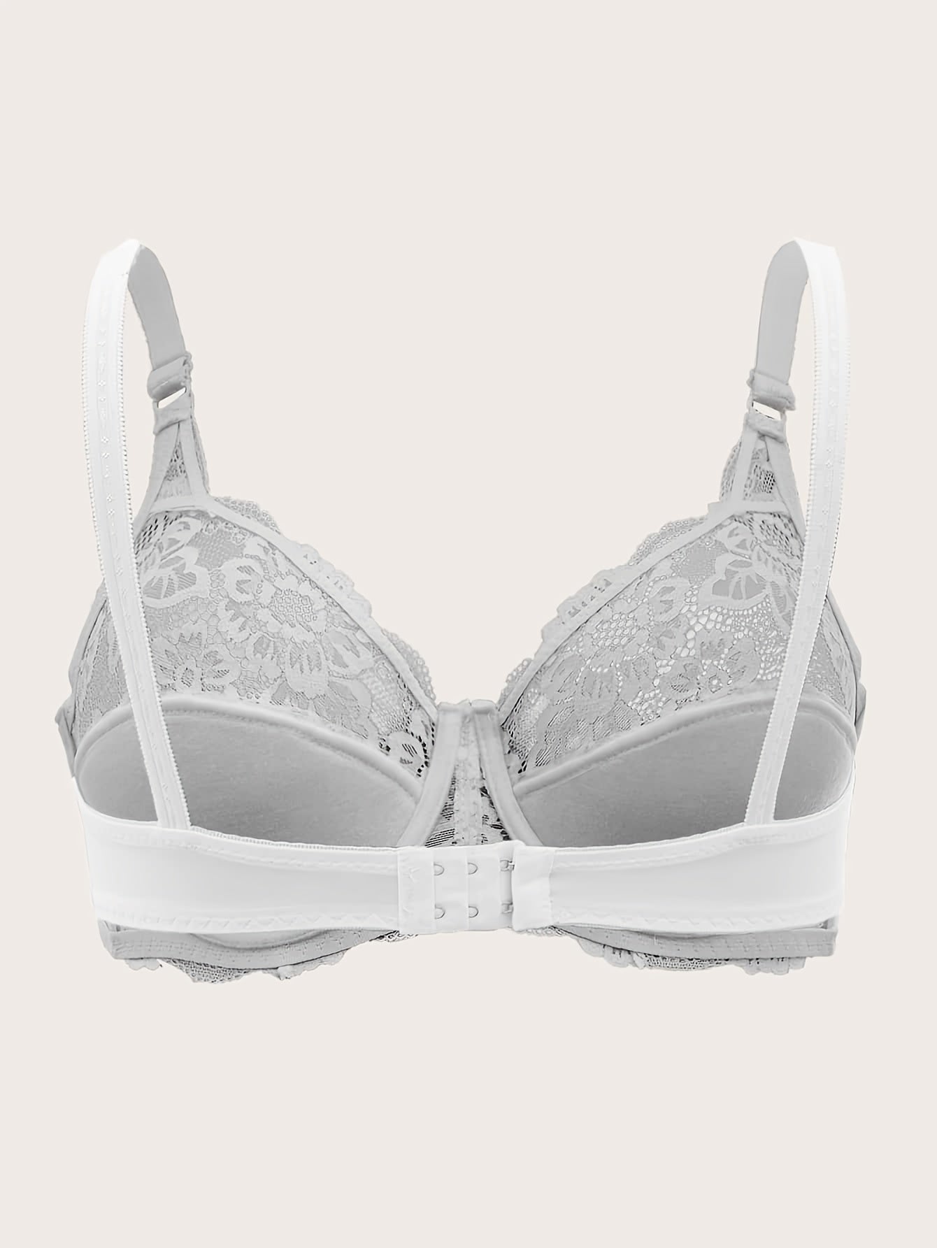 Lace Push Up Bra with Bow Tie - Women's Lingerie
