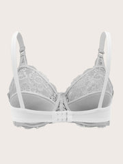 Lace Push Up Bra with Bow Tie - Women's Lingerie