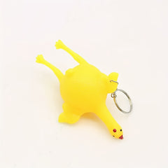 Funny Egg-Laying Chicken Keychains, Antistress Squishy Toys for Kids