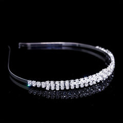 Rhinestone Headband Queen Double Layer Crown Layer Tiara Head Jewelry