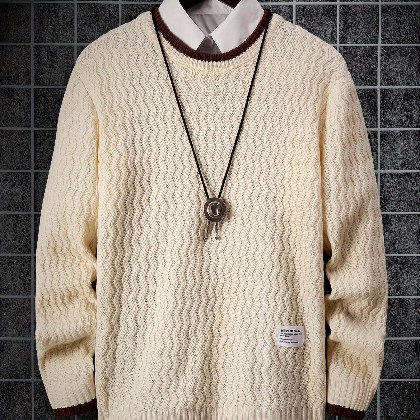 Men's Thermal Knit Pullover Sweater