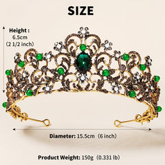 Vintage Crystal Leaf Tiara Bridal Crown for Women