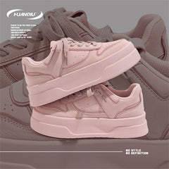 HUANQIU Lace-up Skate Shoes Non Slip Sports Sneakers