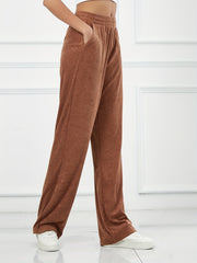 Solid Straight High Waist Running Jogger Pants Women's Activewear