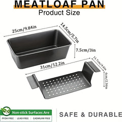 Meat Loaf Pan With Insert 24 99cmx14 2pcs Healthy Coating Meatloaf Pan