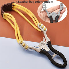 Stainless Steel Slingshot with 3 Cards, 6 Strands Rubber Band