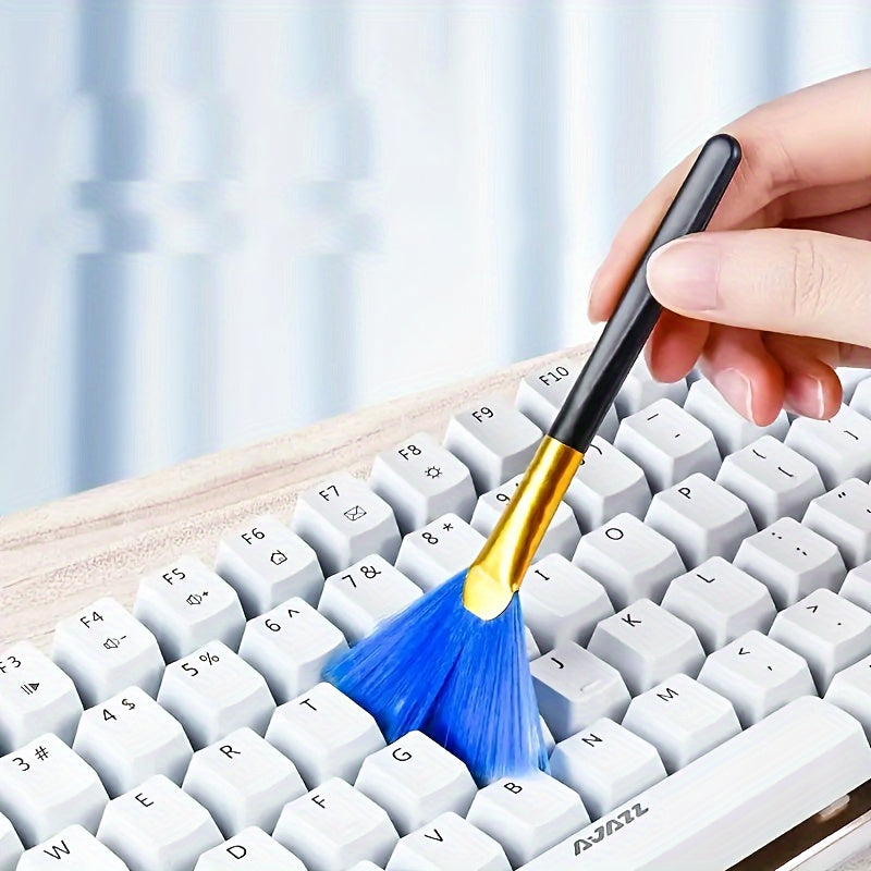 2pcs Fan-shaped Computer Brush Soft Bristles Dust Removal