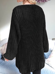 Casual Sweater Women's Plus Solid Long Sleeve Round Neck Pullover
