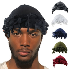Vintage Turban Head Wraps with Tassels for Men & Women