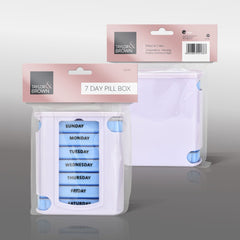 Weekly Pill Box Organizer with Transparent Compartments & Labels