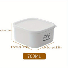 3pcs Plastic Sealed Heating Bento Lunch Box Refrigerator Fresh keeping Box