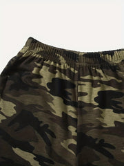 Boys Colorful Chocolates T-shirt & Camo Shorts Set
