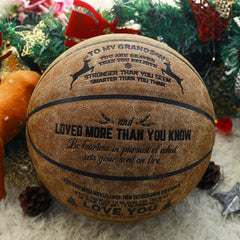 Bravery Inspiring PU Leather Basketball for Grandsons